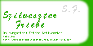 szilveszter friebe business card